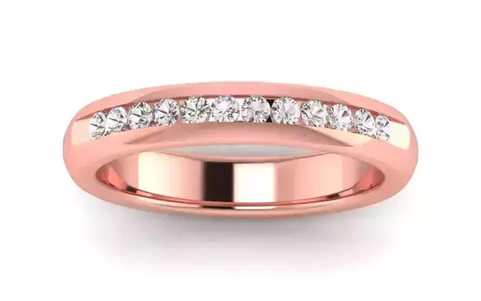 Solitaire Wedding Engagement Women Round Diamond Ring Band