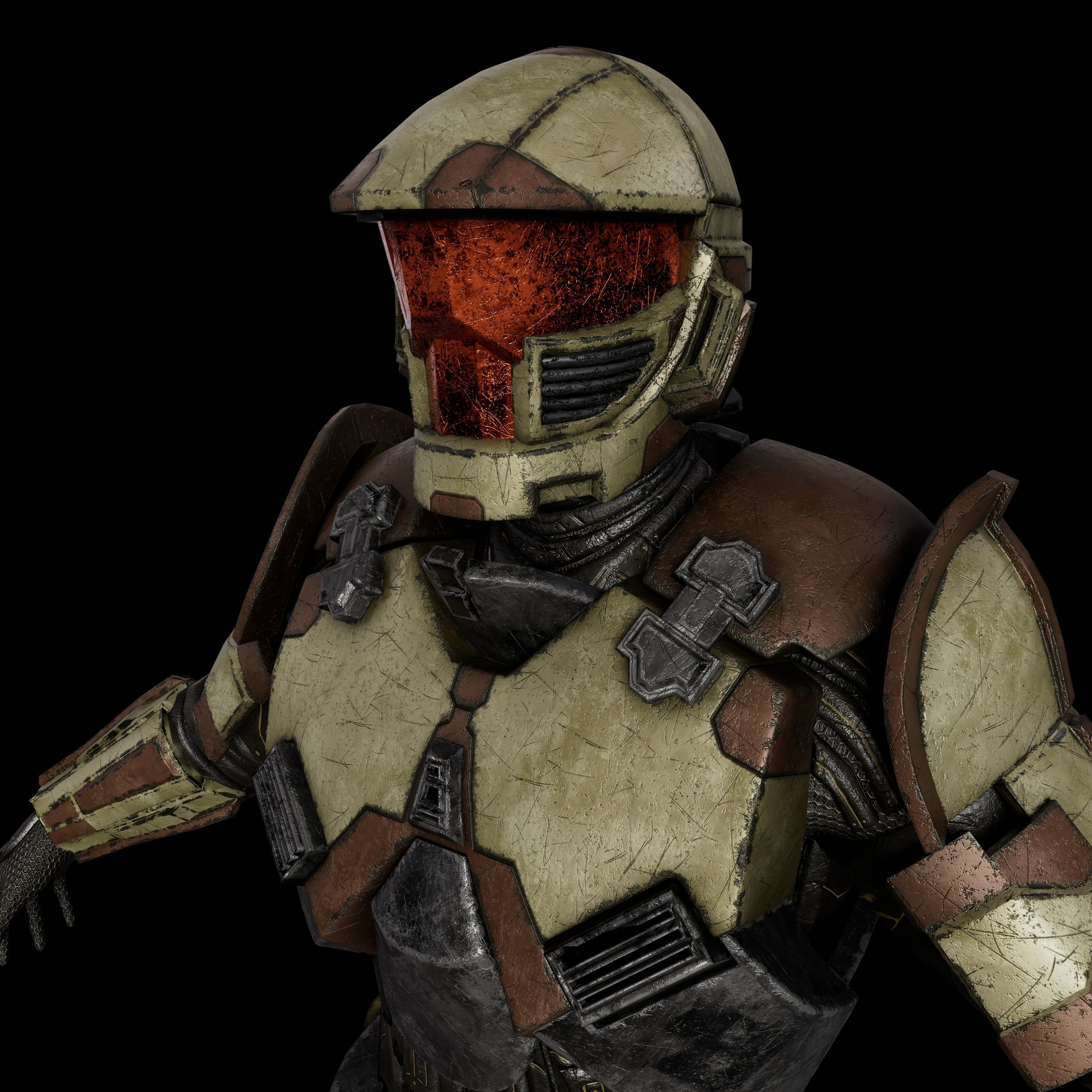 Sci-Fi Super Soldier Low-poly 3D model_2