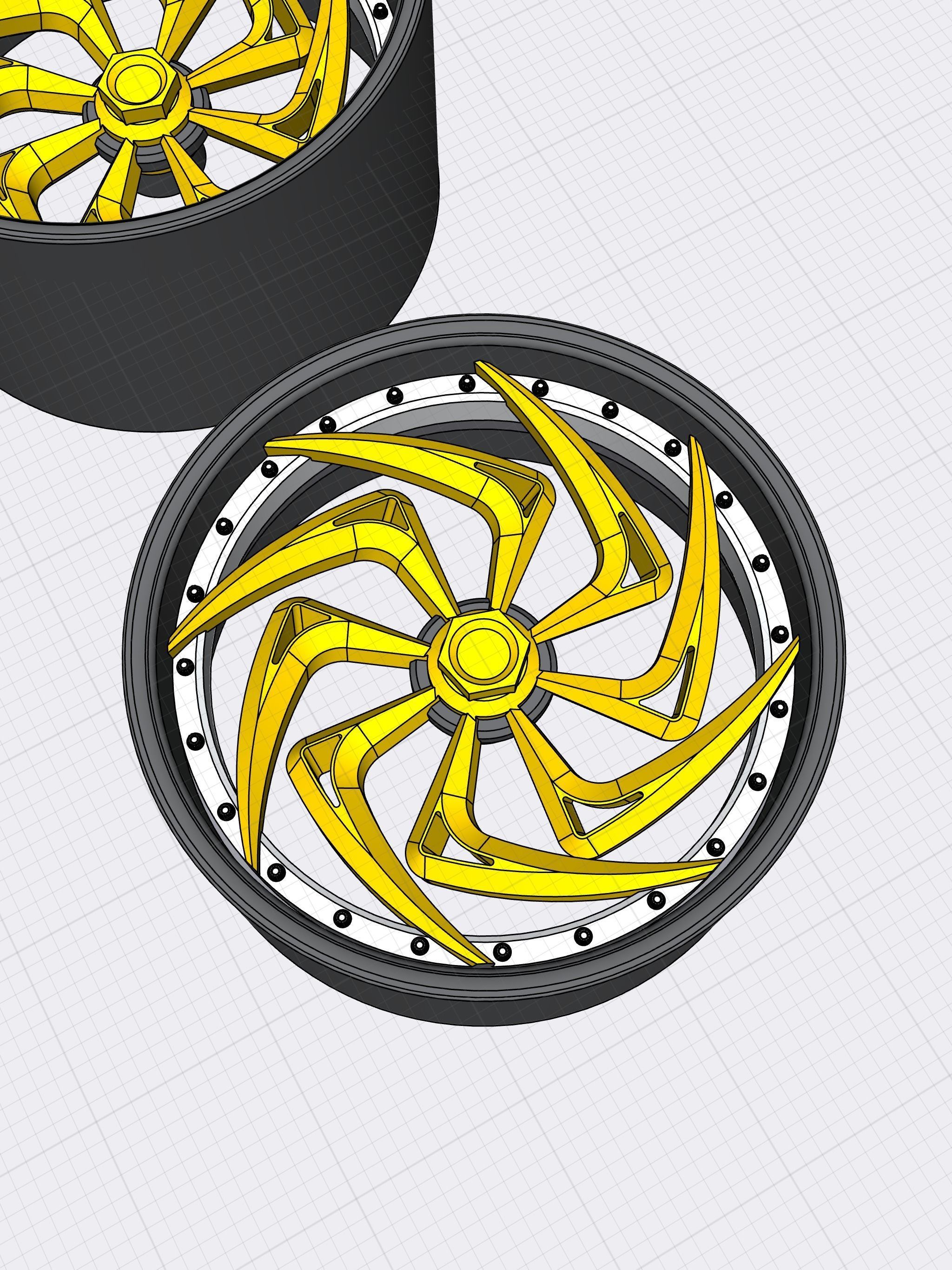 20inch LIGHTNING Concave Wheels 3 offsets w Tires 3D print model_4