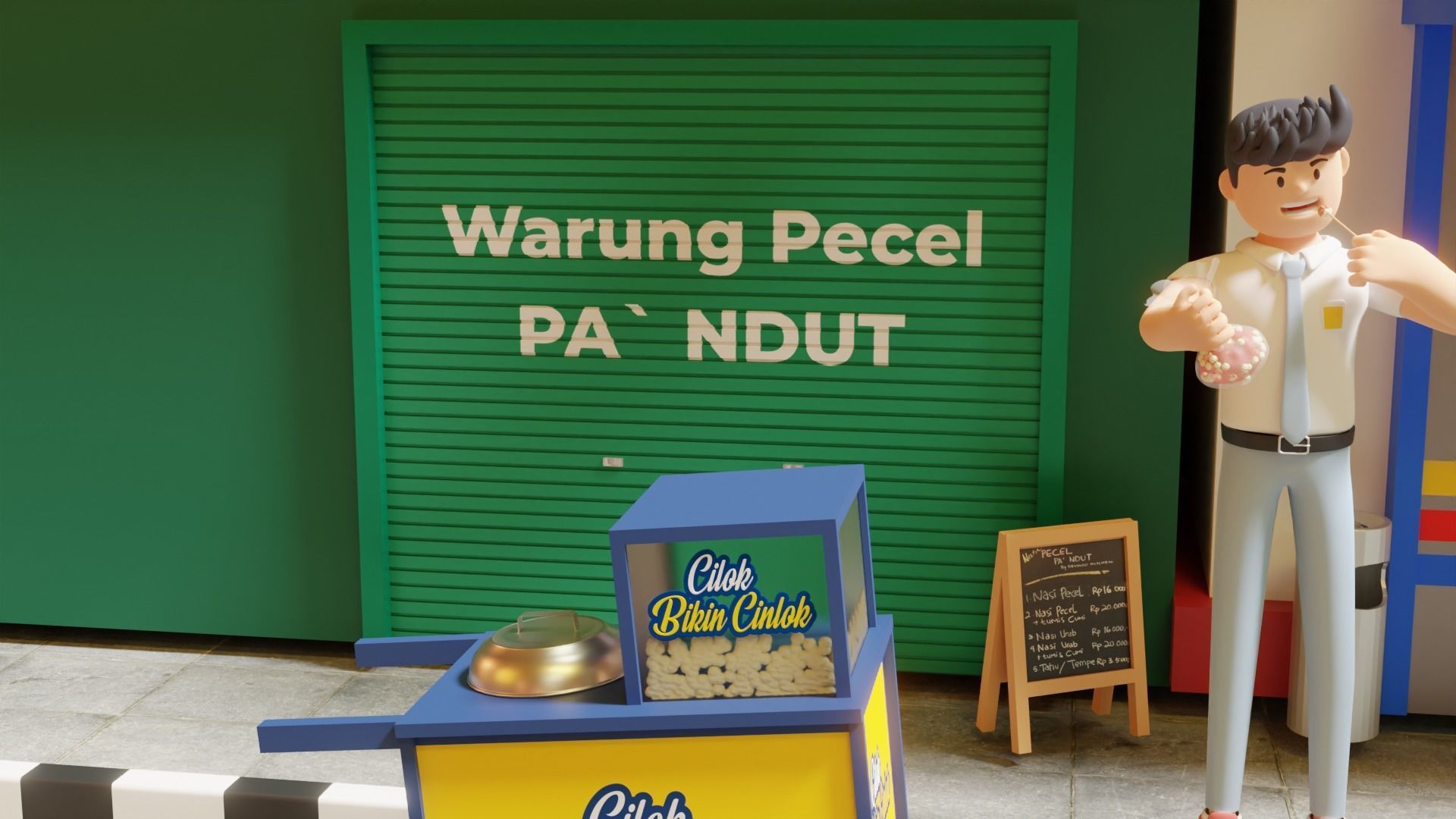 Indonesian High School Pedestrian 3D model_3