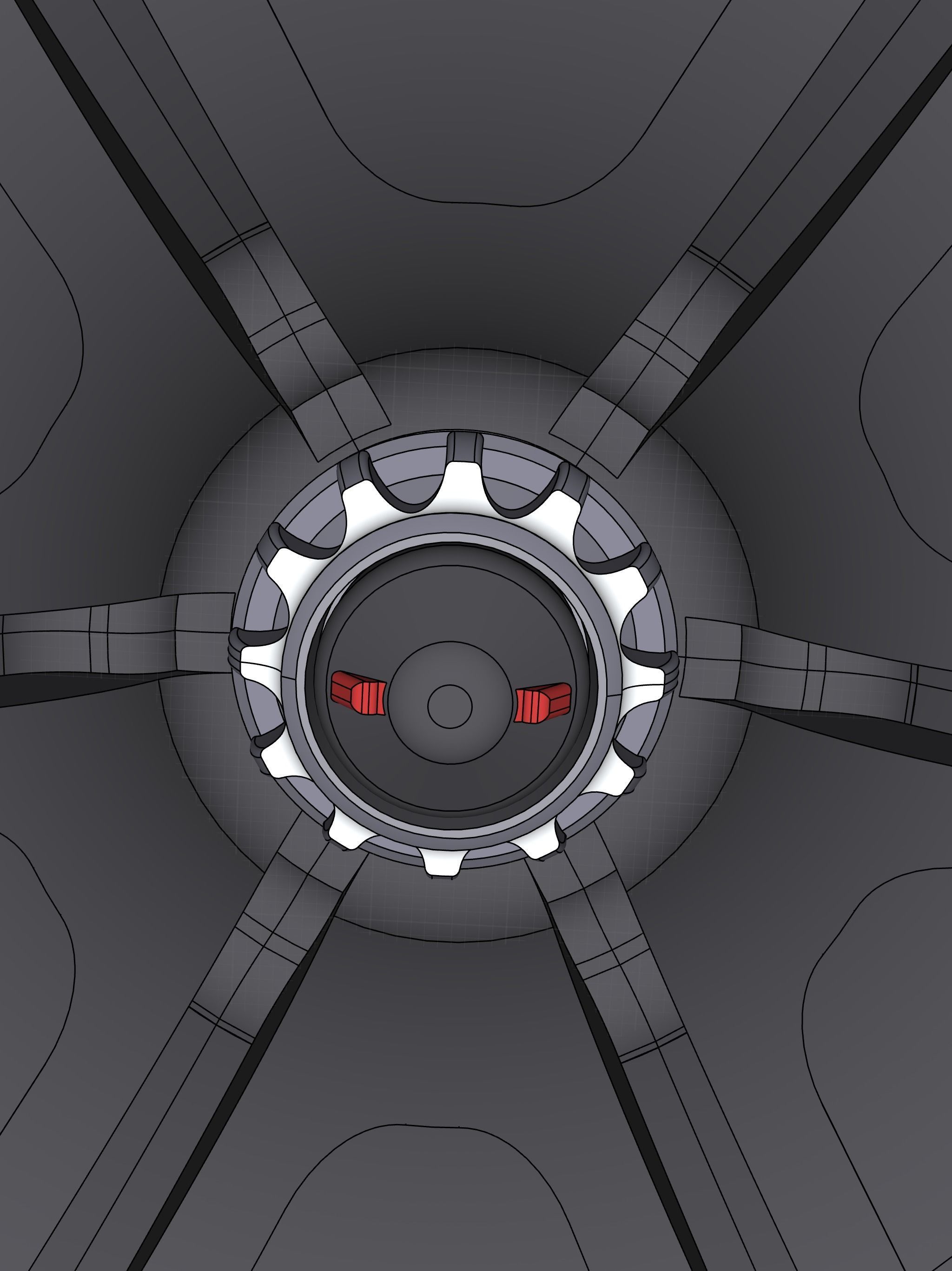 20inch HEX FANs Concave Wheel w Tires 3D print model_3