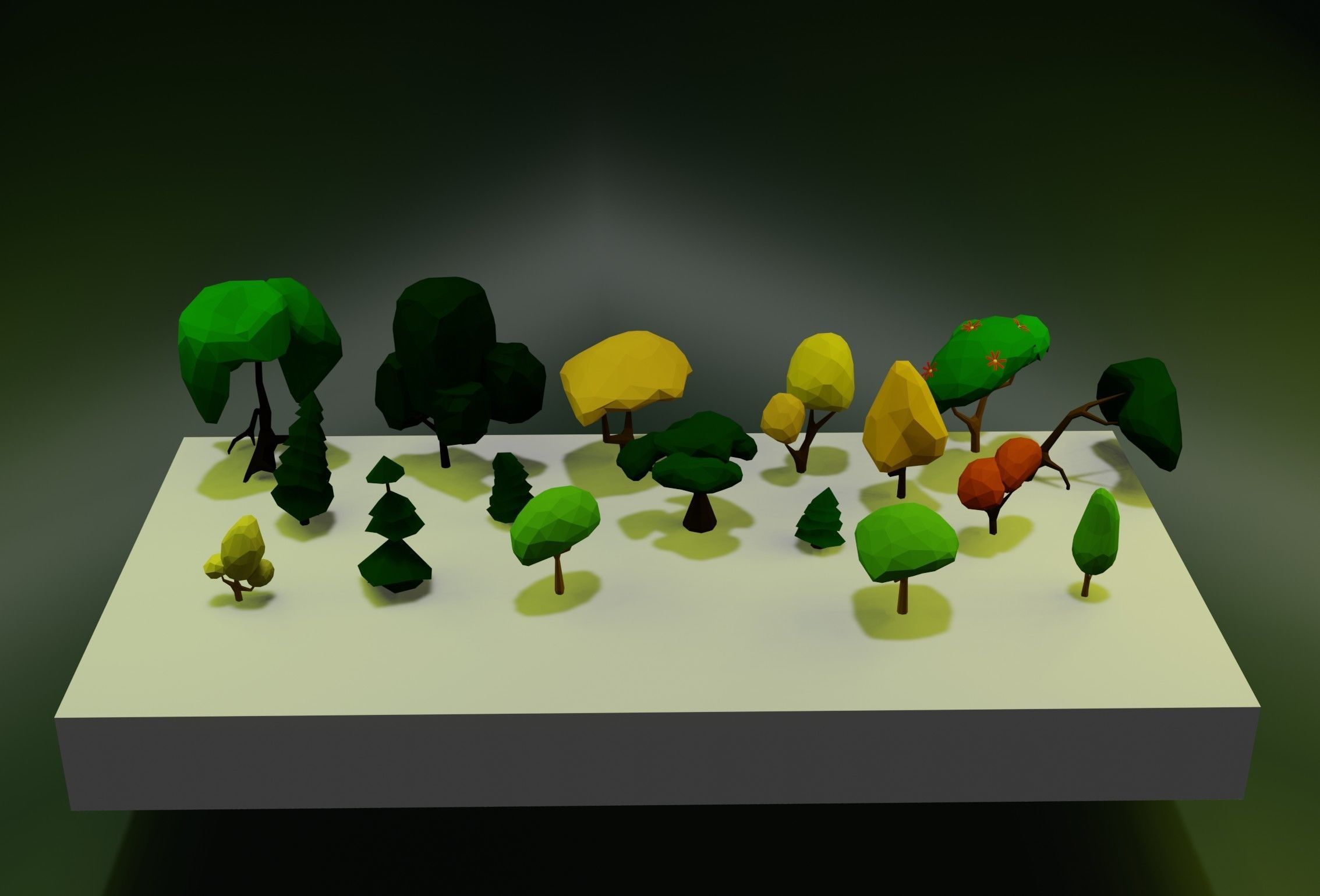 Natural pack Low-poly 3D model_2