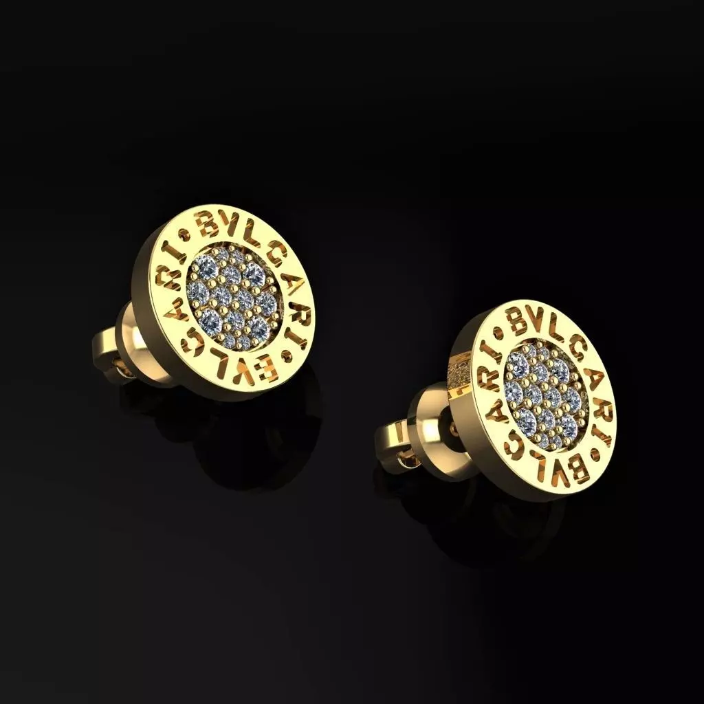 Bvlgari Earring 3D print model_0