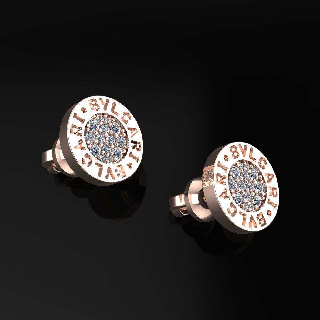 Bvlgari Earring 3D print model_2