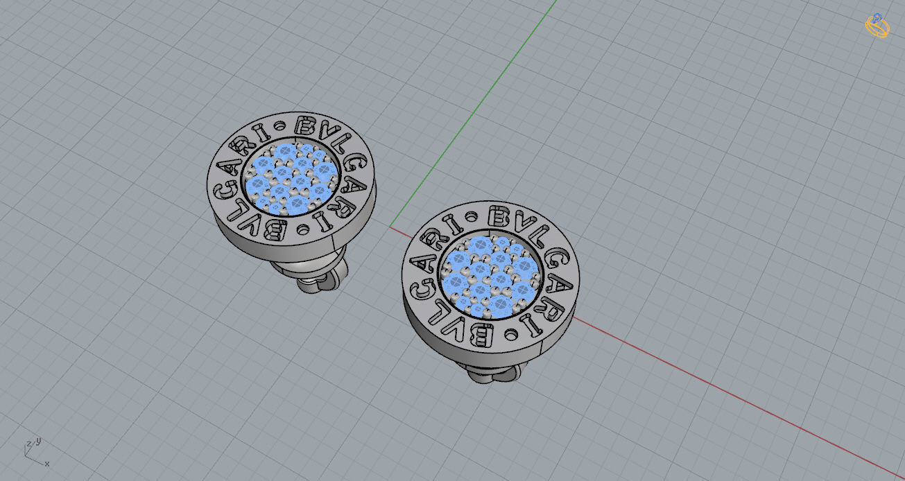 Bvlgari Earring 3D print model_11