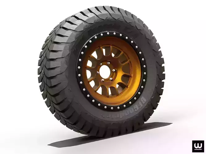 Off-Road SUV Wheel with BFGoodrich Mud-Terrain Tire 3D model