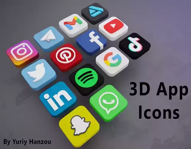 Apps Icons  3D model