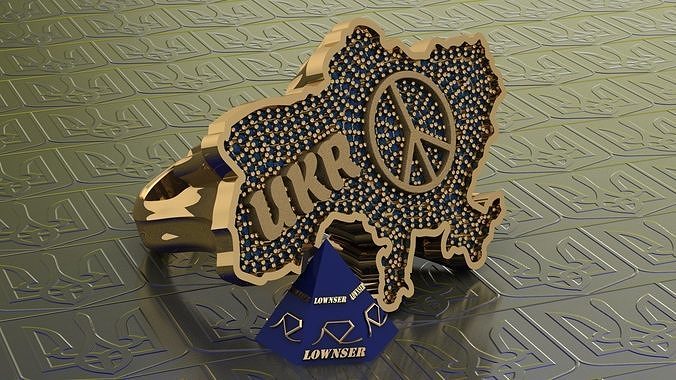 Ukraine ring 3D print model