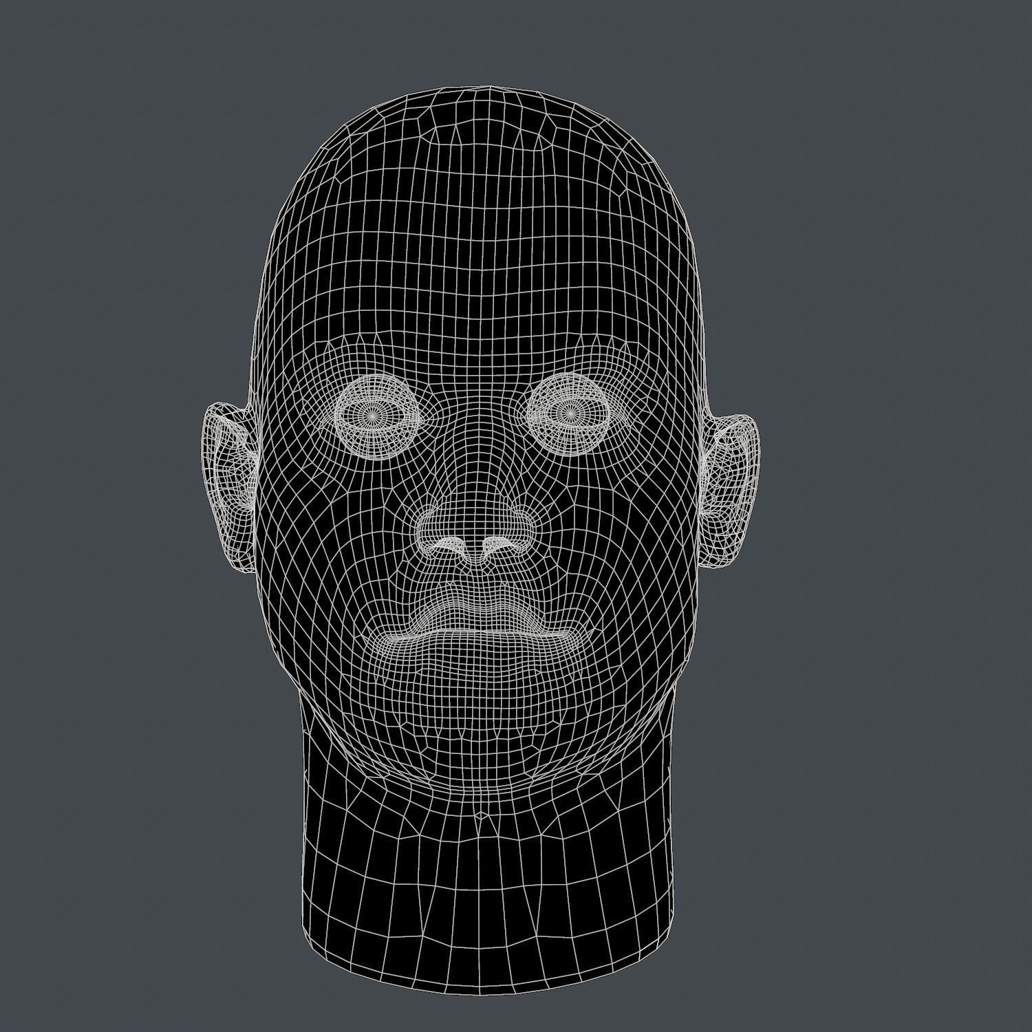 Male head Realistic Perfect Head Low-poly 3D model game ready Low-poly 3D model_11