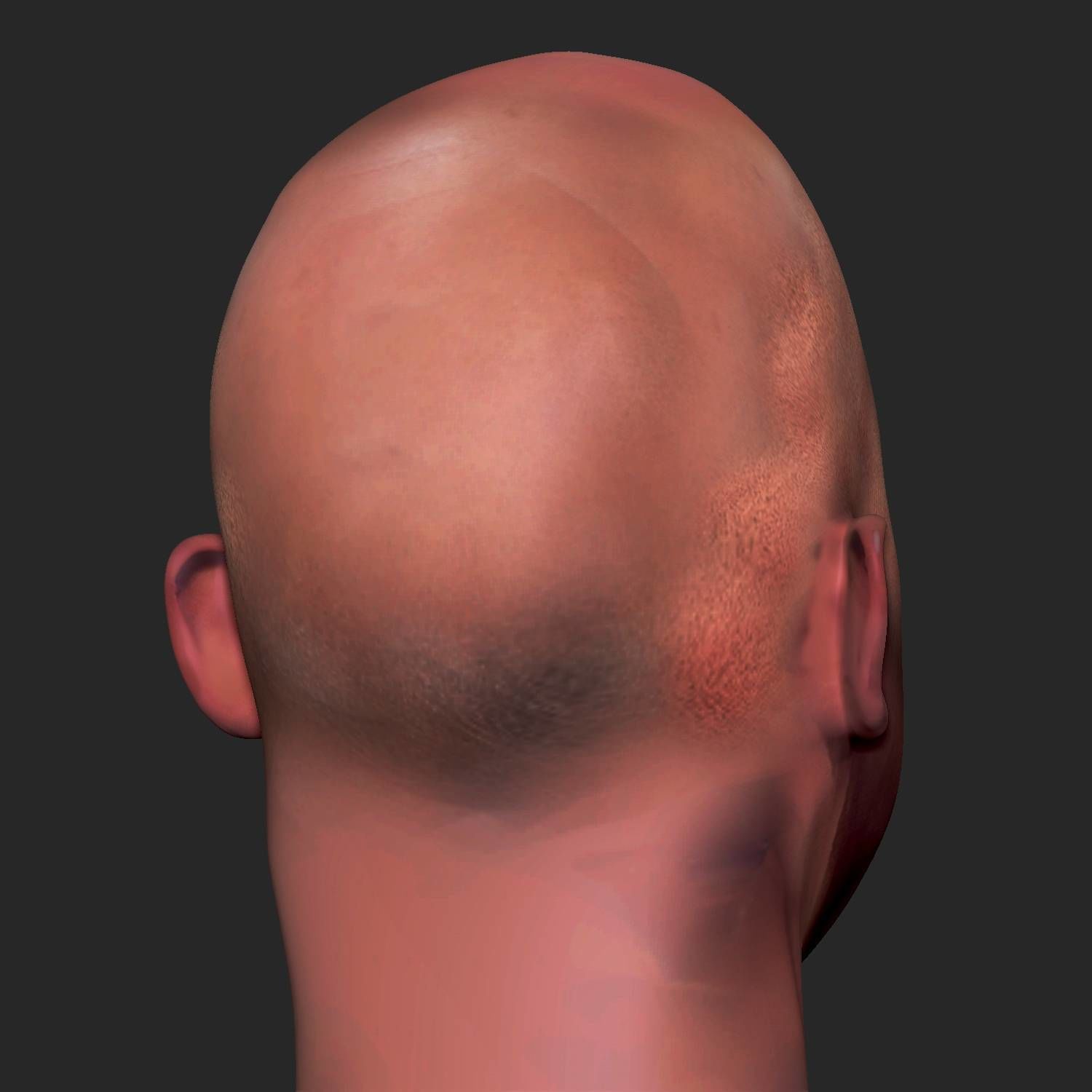 Male head Realistic Perfect Head Low-poly 3D model game ready Low-poly 3D model_6