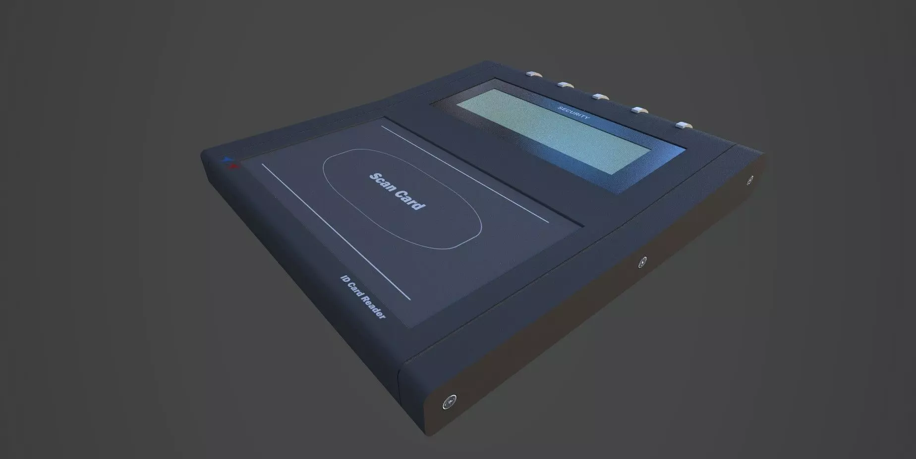 ID Card Reader Low-poly 3D model_0