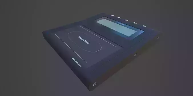 ID Card Reader Low-poly 3D model