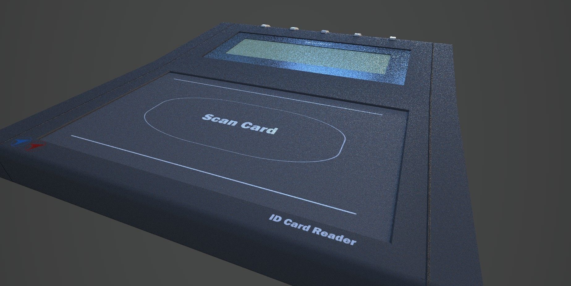 ID Card Reader Low-poly 3D model_5