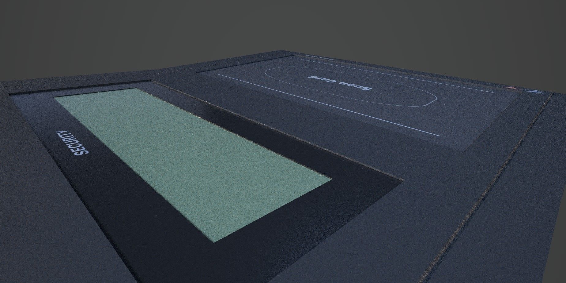 ID Card Reader Low-poly 3D model_6