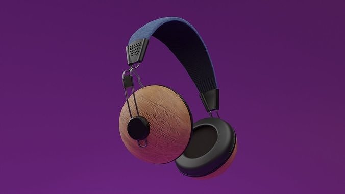 HEADPHONES wooden Free 3D model