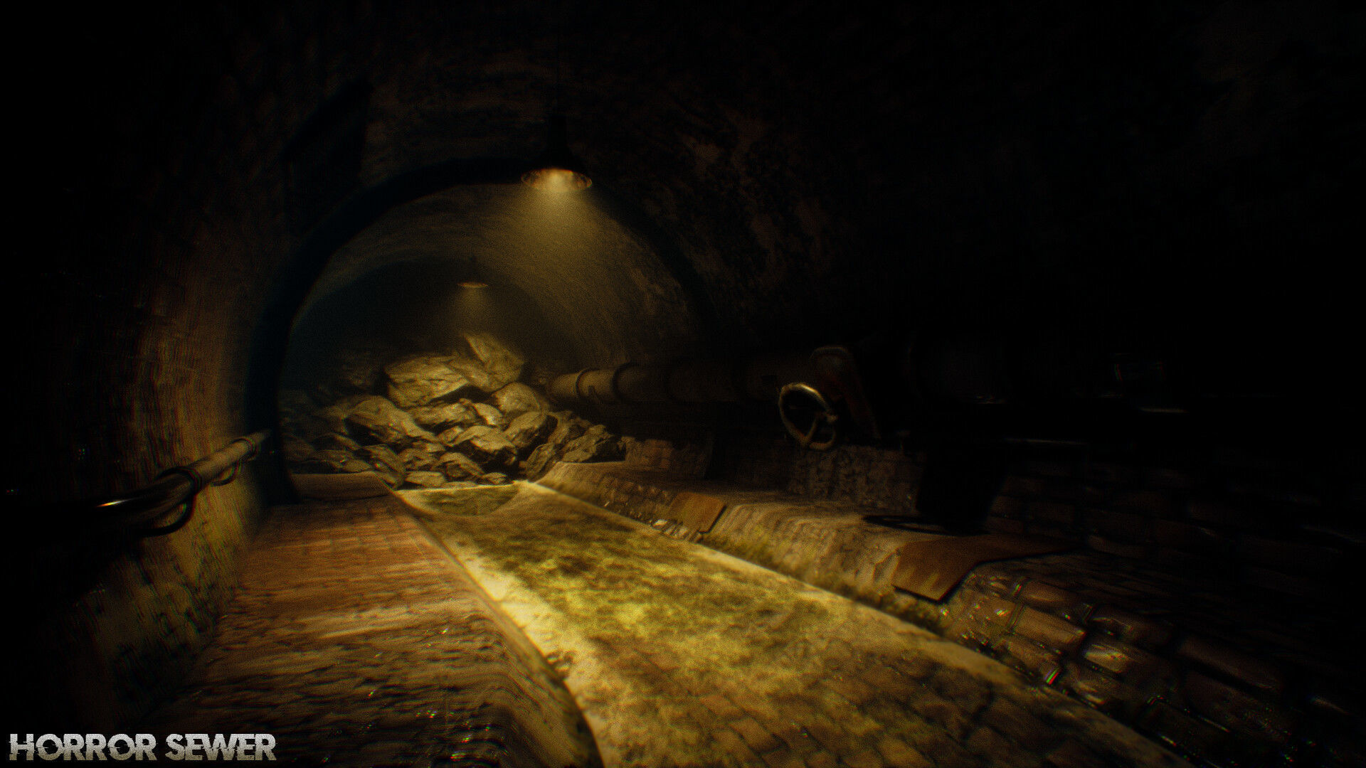 Horror Sewer Environment Low-poly 3D model_2
