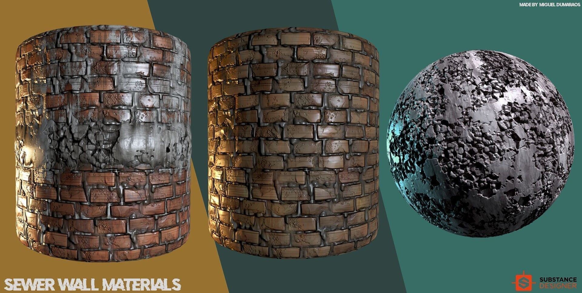 Horror Sewer Environment Low-poly 3D model_7