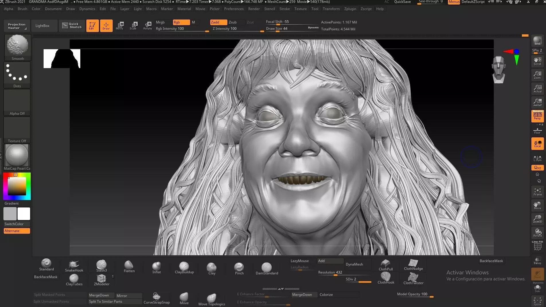 Grandma Addams Head 3D print model