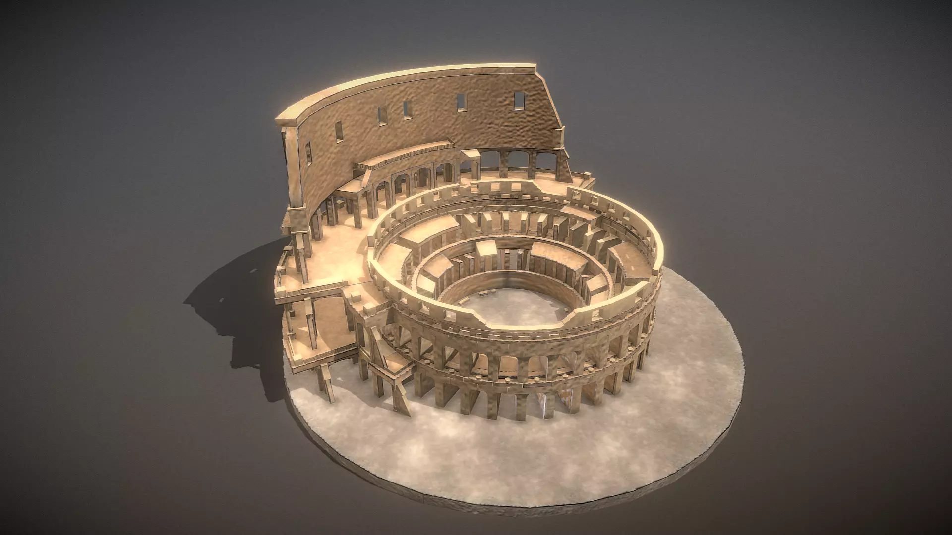 Colosseum roman coliseum Low-poly 3D model