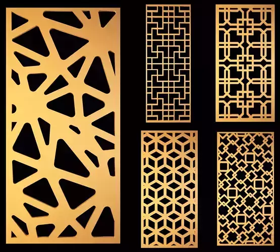 decorative panels 3D model  vol2