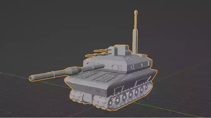 3d military tank model