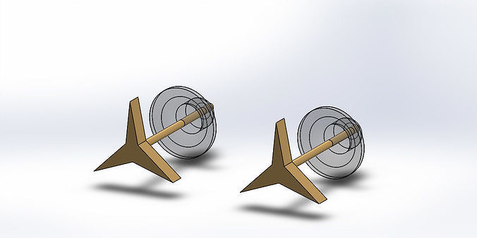 earring pair of wooden earrings 3D print model
