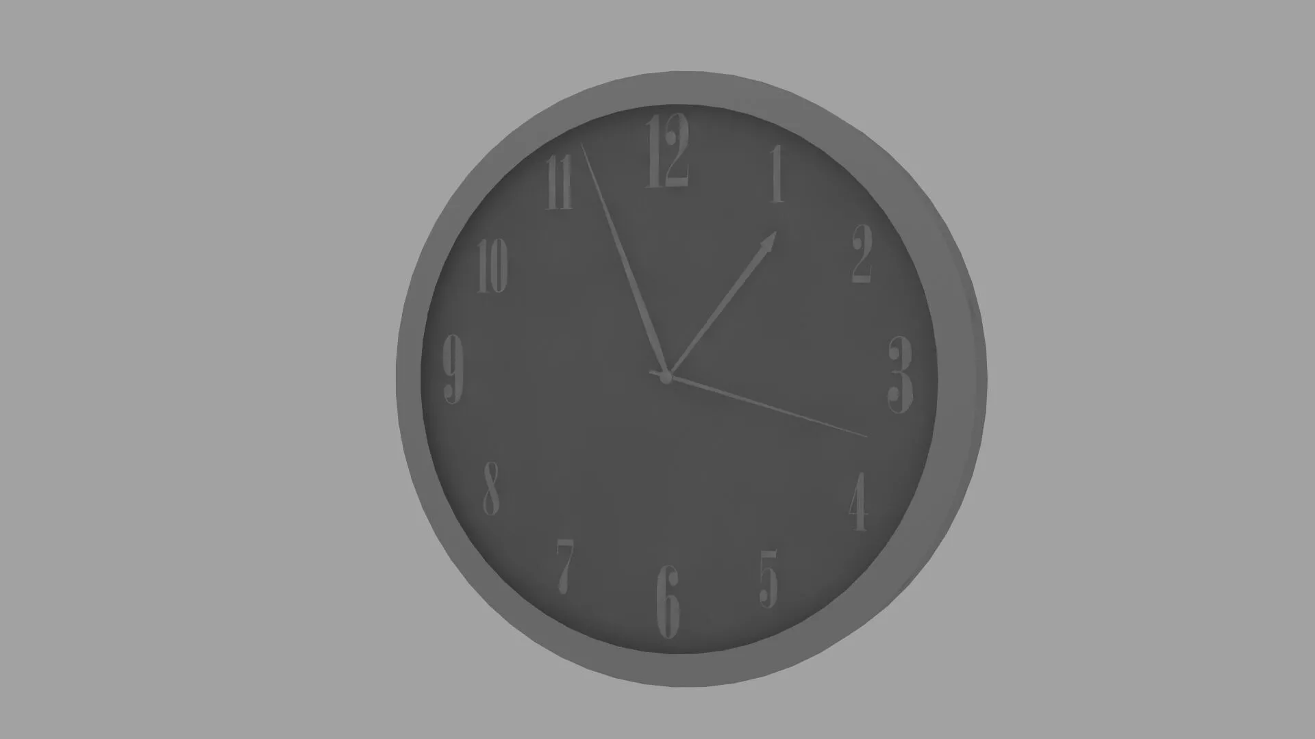 Simple Clean Wall Clock Free low-poly 3D model