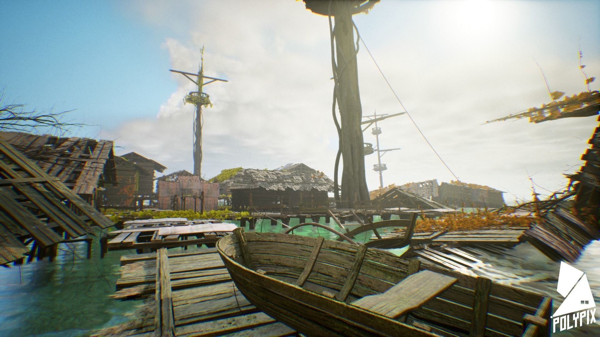 Slum Island Low-poly 3D model_2