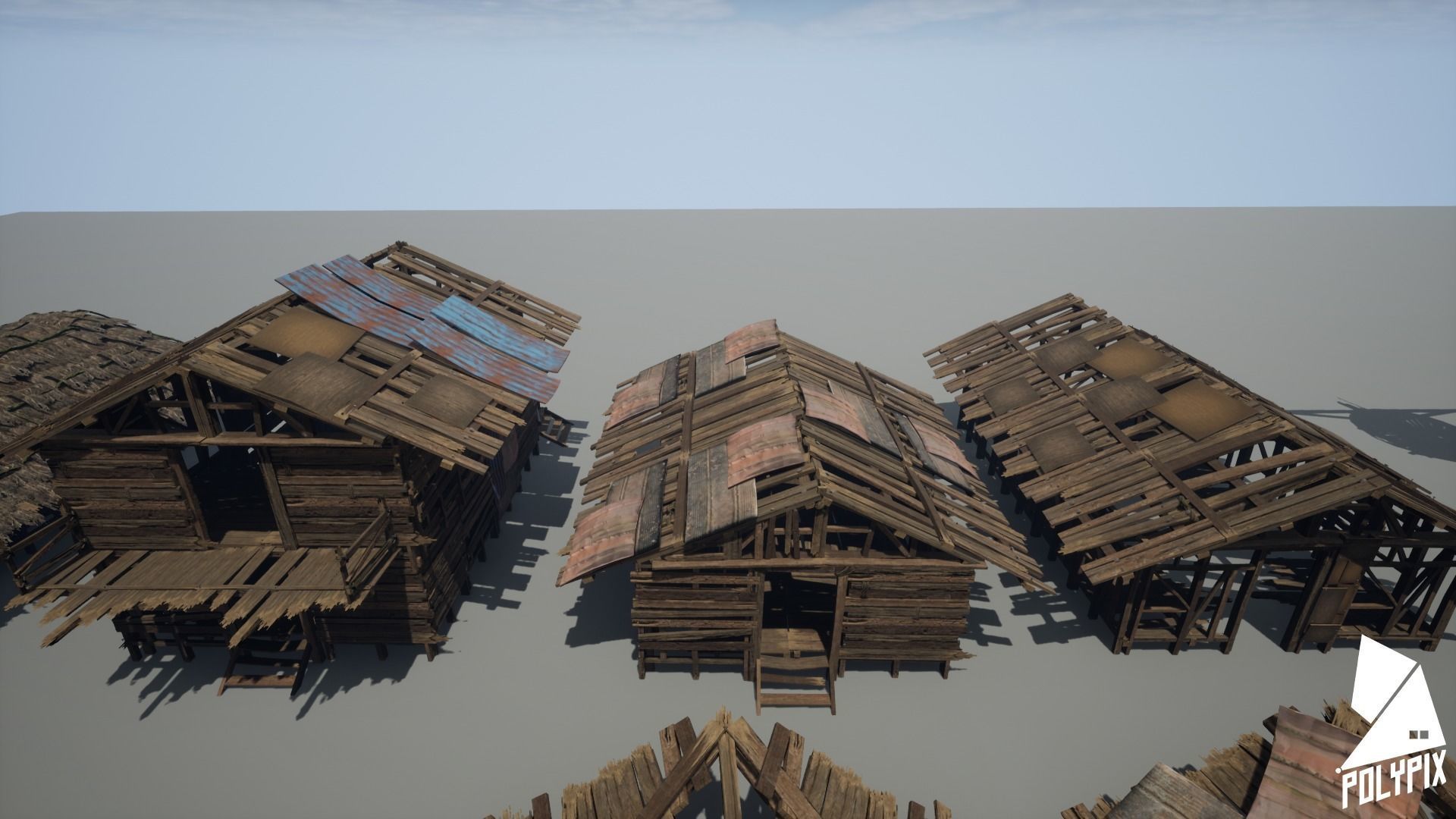 Slum Island Low-poly 3D model_11