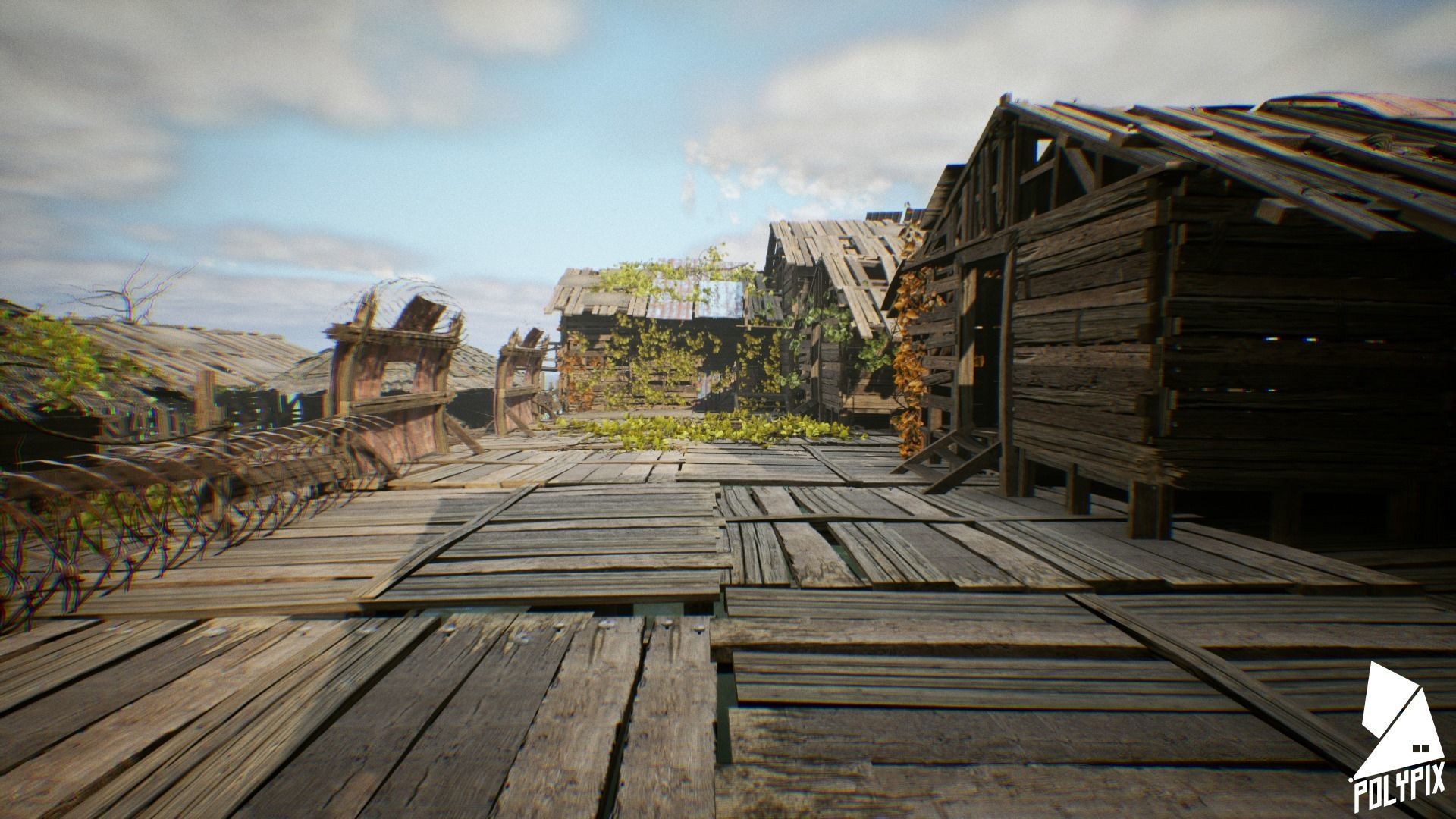 Slum Island Low-poly 3D model_5