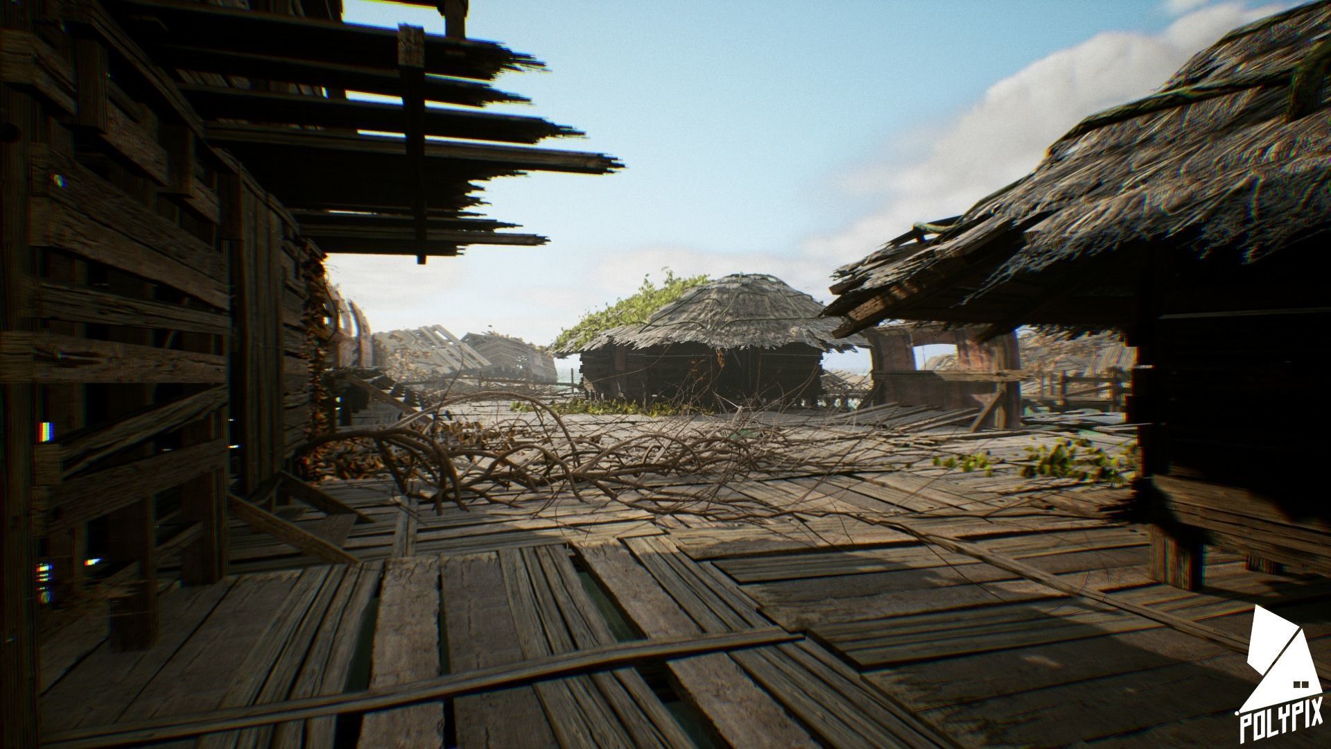 Slum Island Low-poly 3D model_14