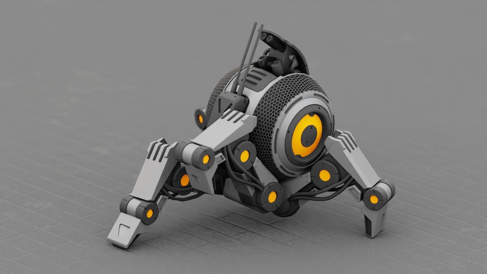 BATTLE DROID IRA rigged animated 3D model_10