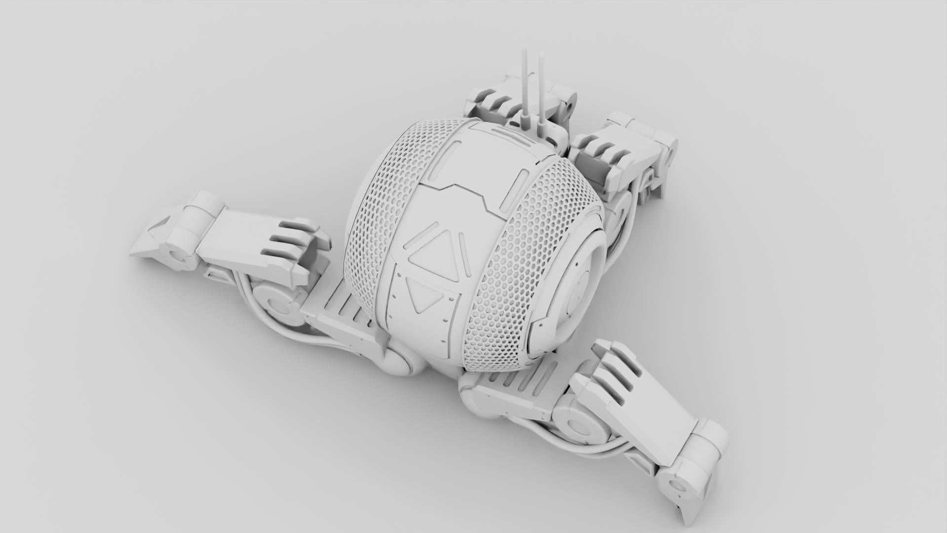 BATTLE DROID IRA rigged animated 3D model_33