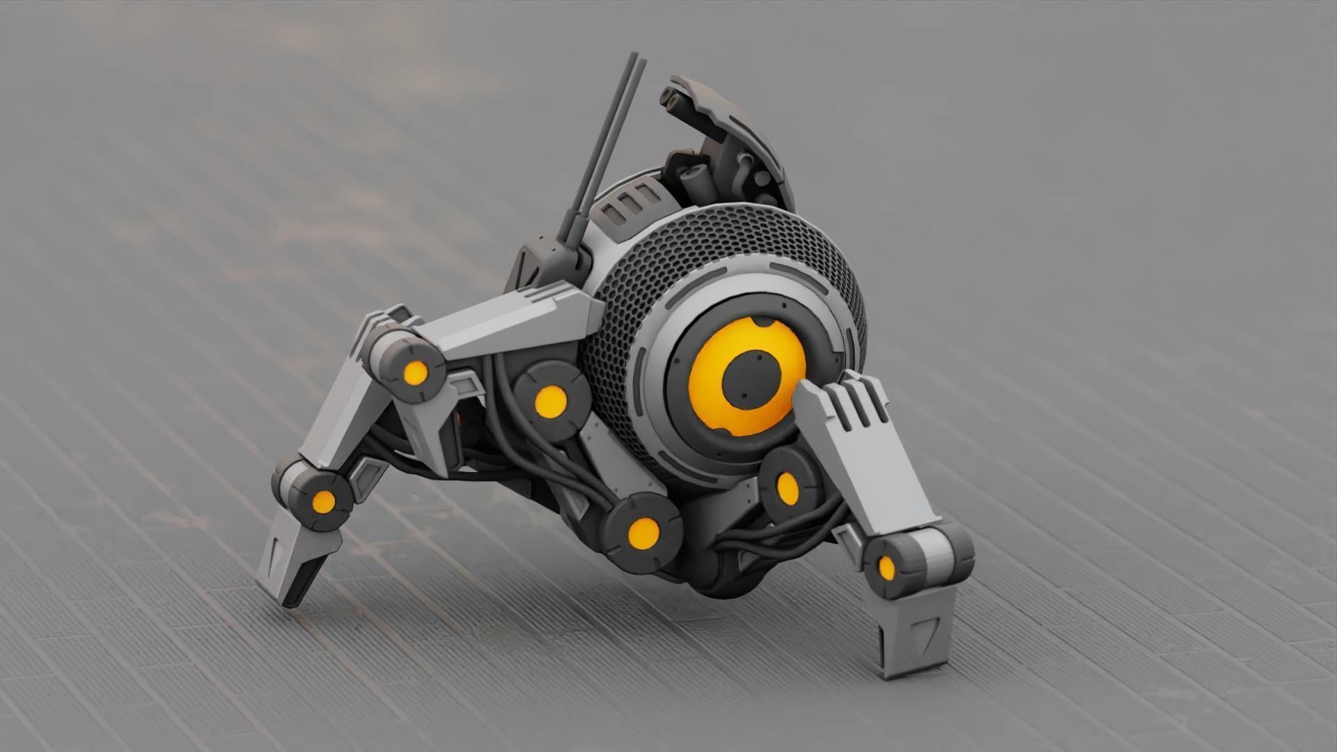 BATTLE DROID IRA rigged animated 3D model_11