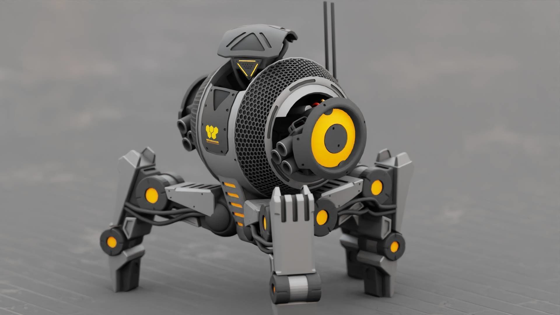 BATTLE DROID IRA rigged animated 3D model_22