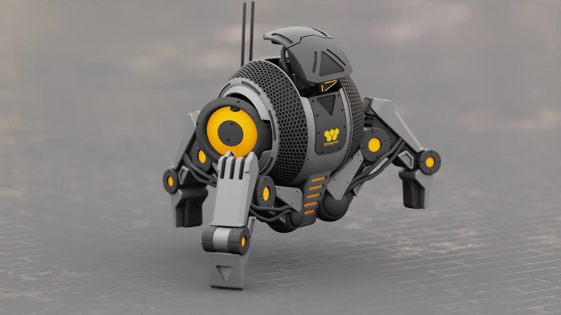 BATTLE DROID IRA rigged animated 3D model_13