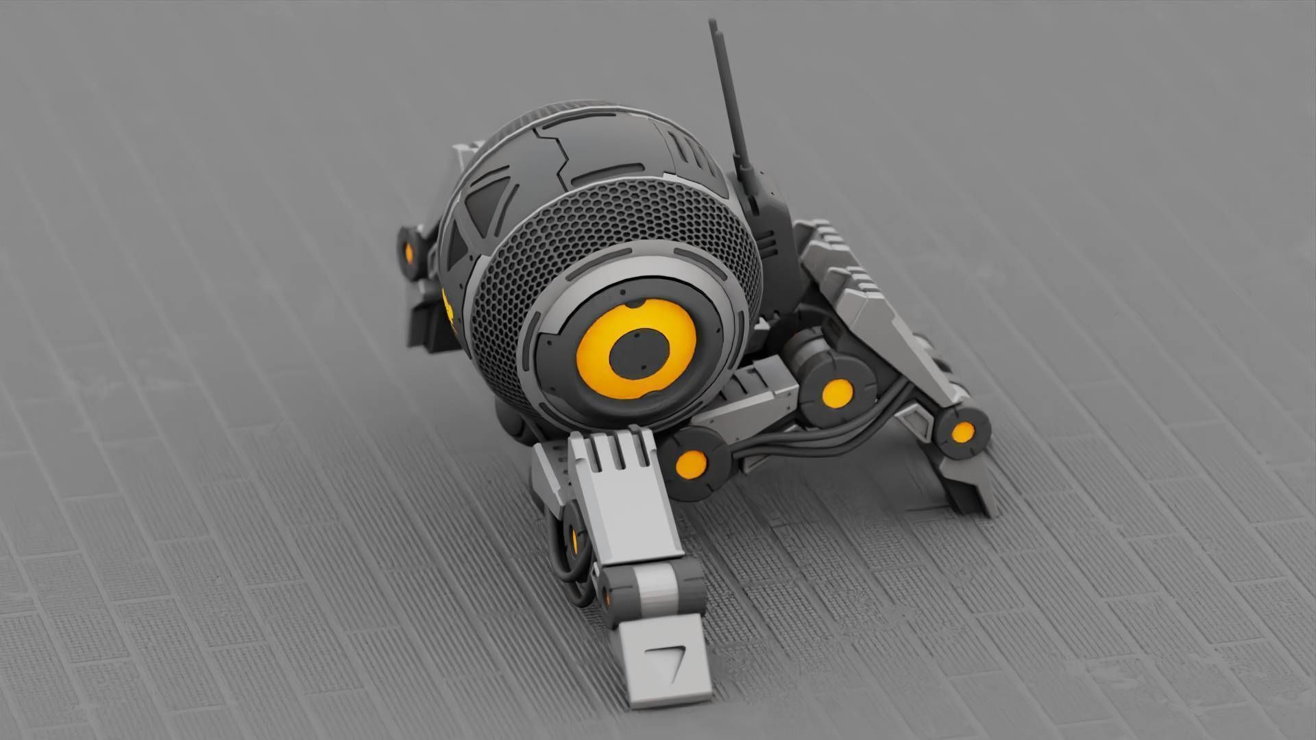 BATTLE DROID IRA rigged animated 3D model_4