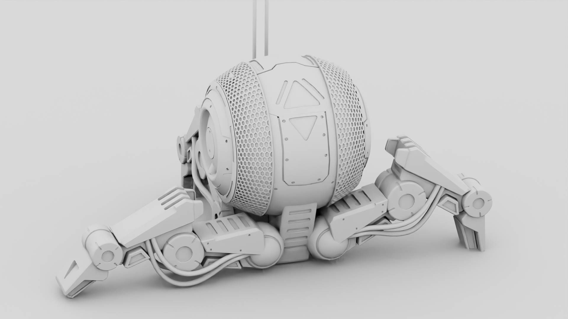 BATTLE DROID IRA rigged animated 3D model_32