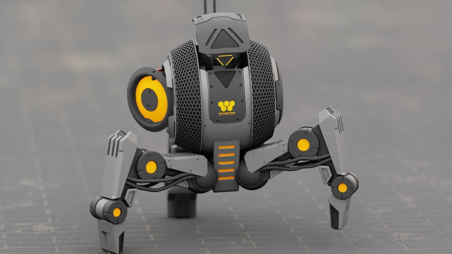 BATTLE DROID IRA rigged animated 3D model_15