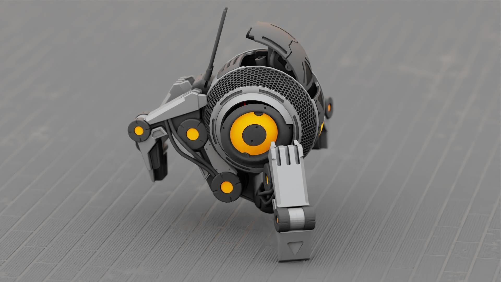 BATTLE DROID IRA rigged animated 3D model_12