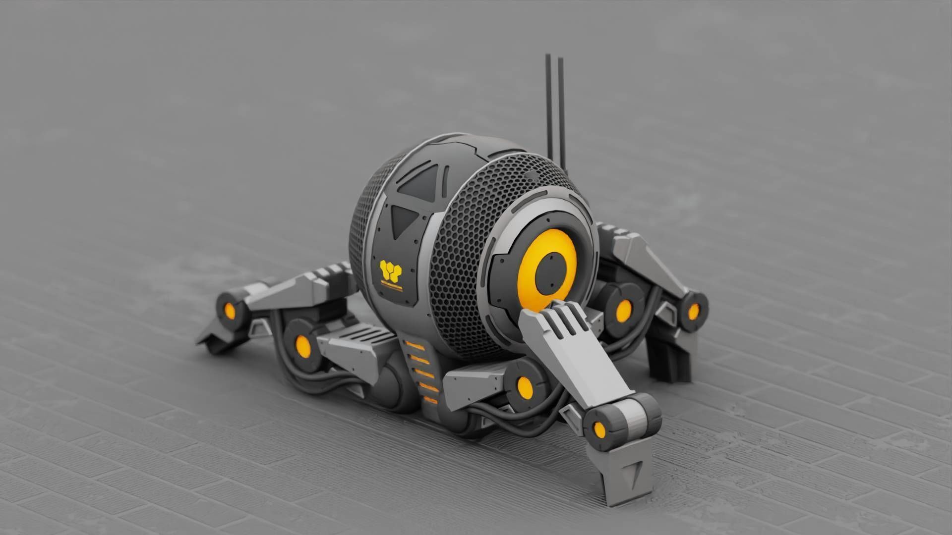 BATTLE DROID IRA rigged animated 3D model_2