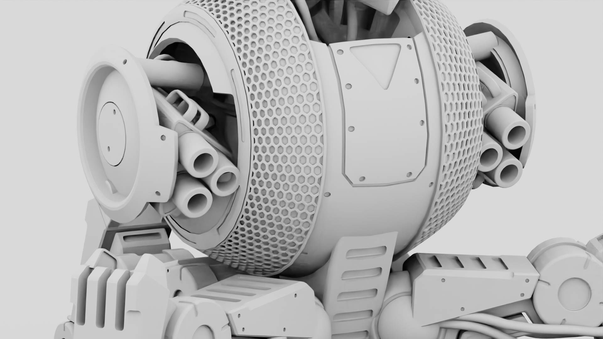 BATTLE DROID IRA rigged animated 3D model_30