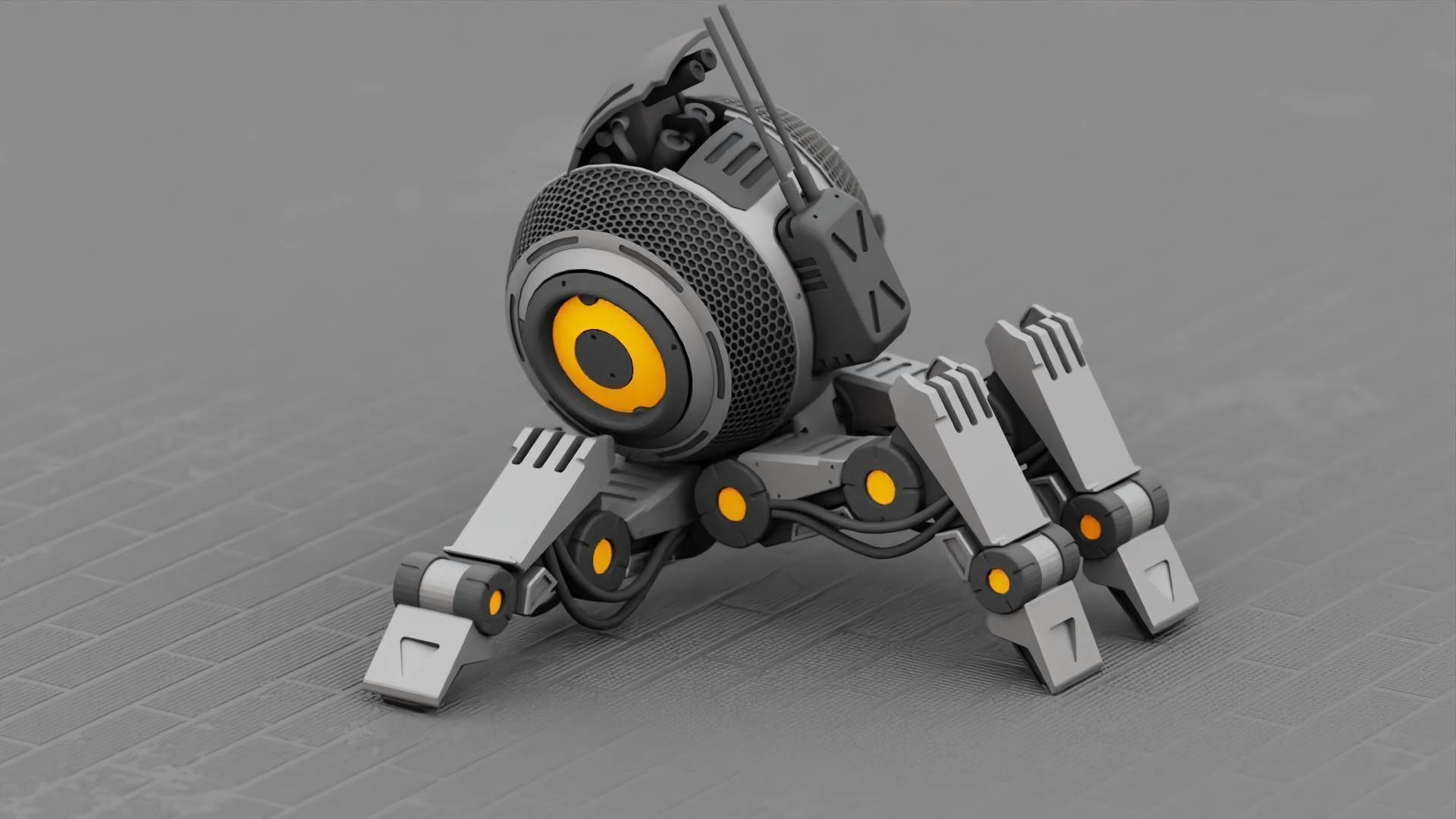 BATTLE DROID IRA rigged animated 3D model_6