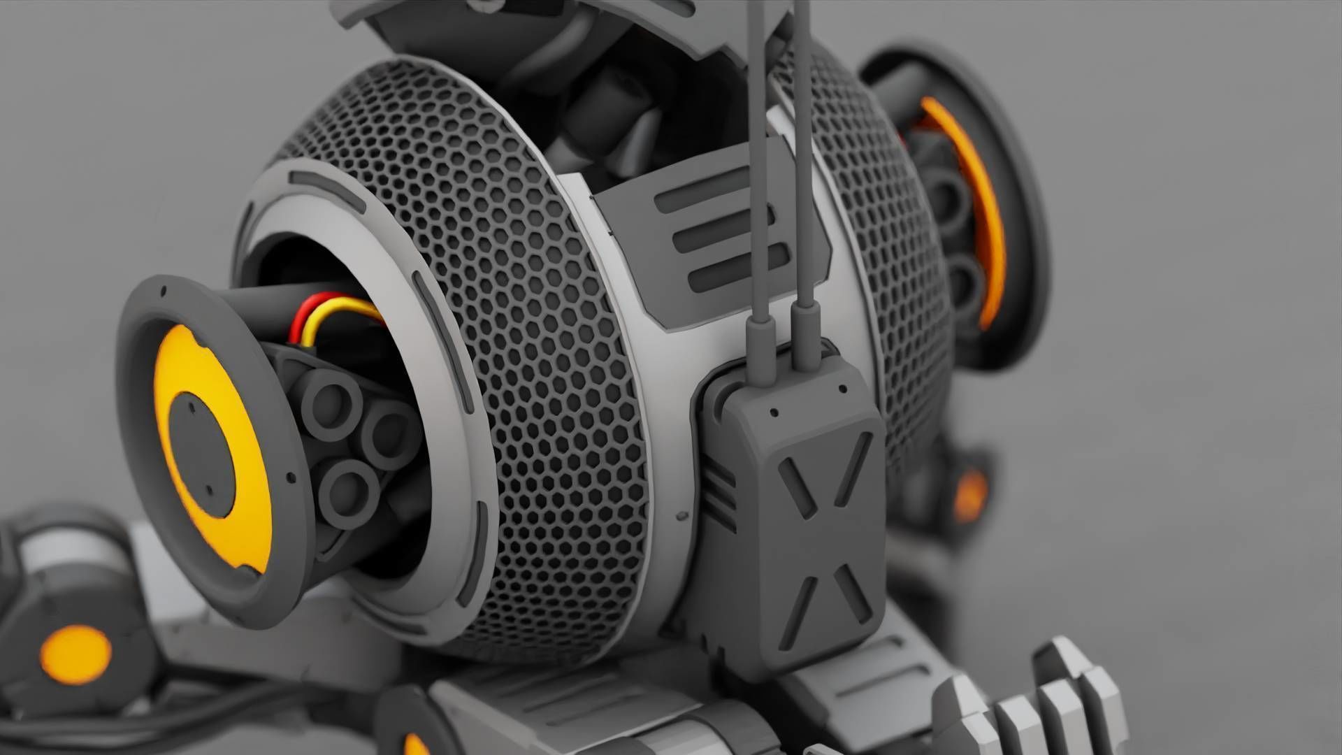 BATTLE DROID IRA rigged animated 3D model_23