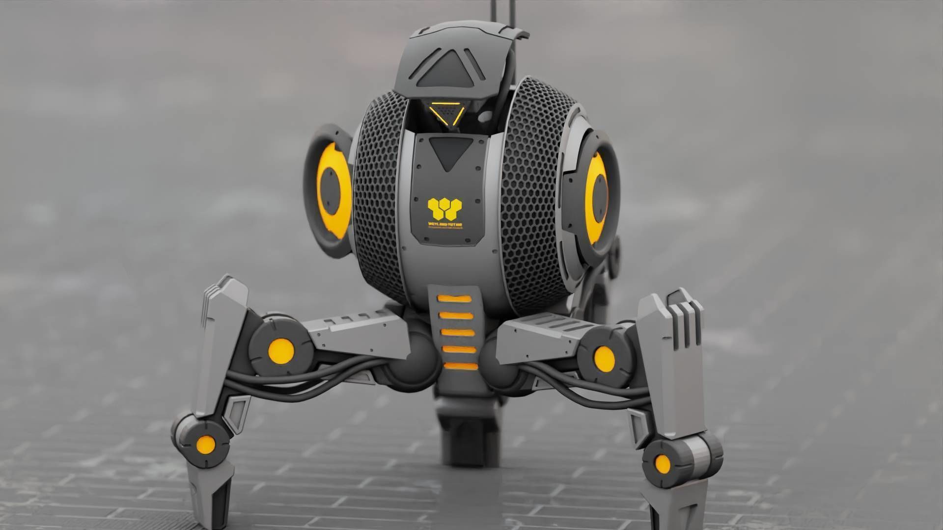 BATTLE DROID IRA rigged animated 3D model_16