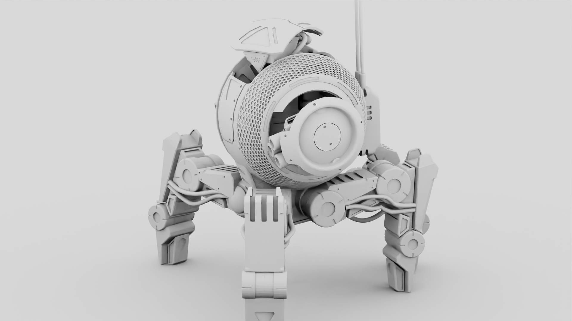 BATTLE DROID IRA rigged animated 3D model_28