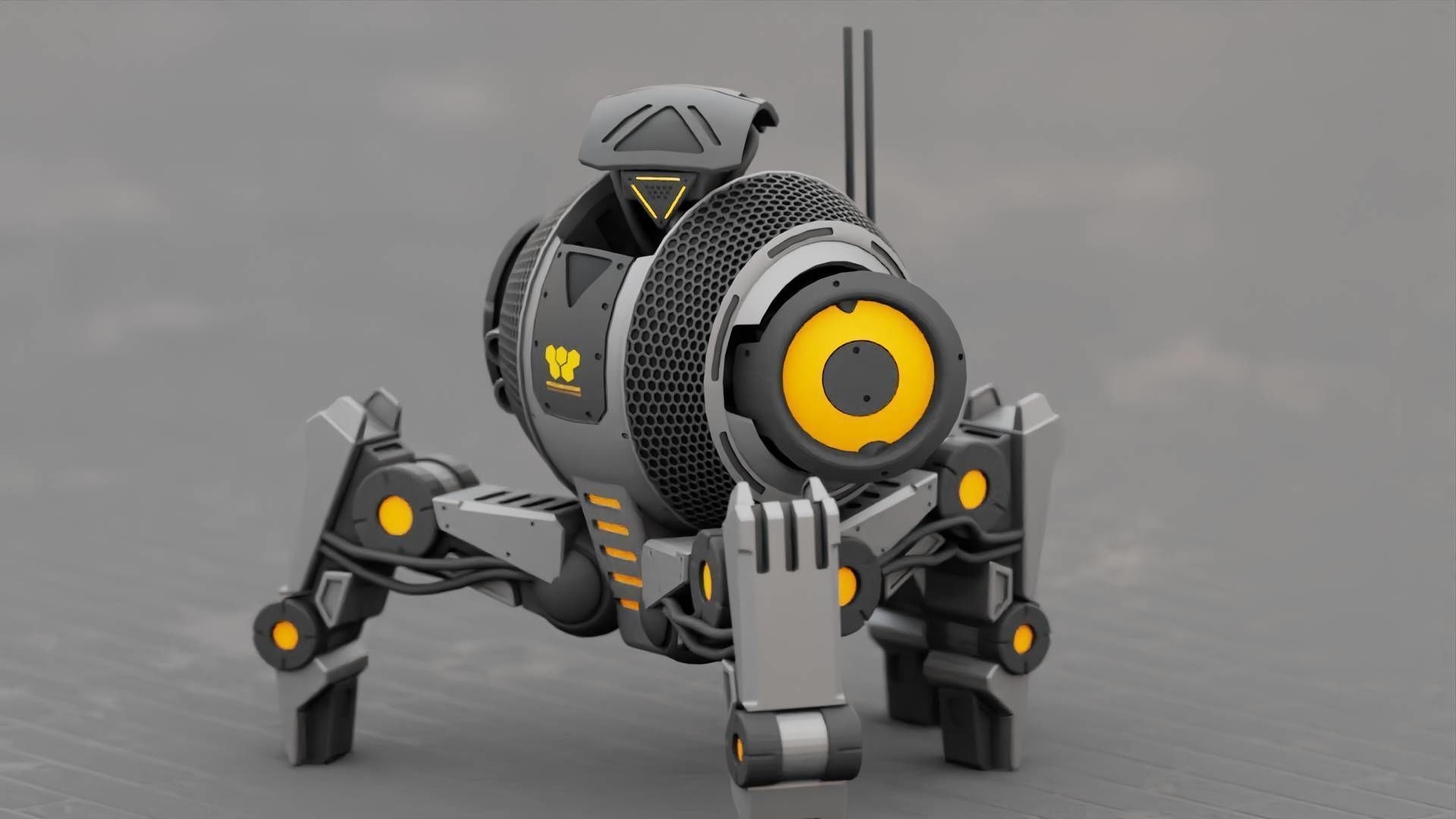 BATTLE DROID IRA rigged animated 3D model_20