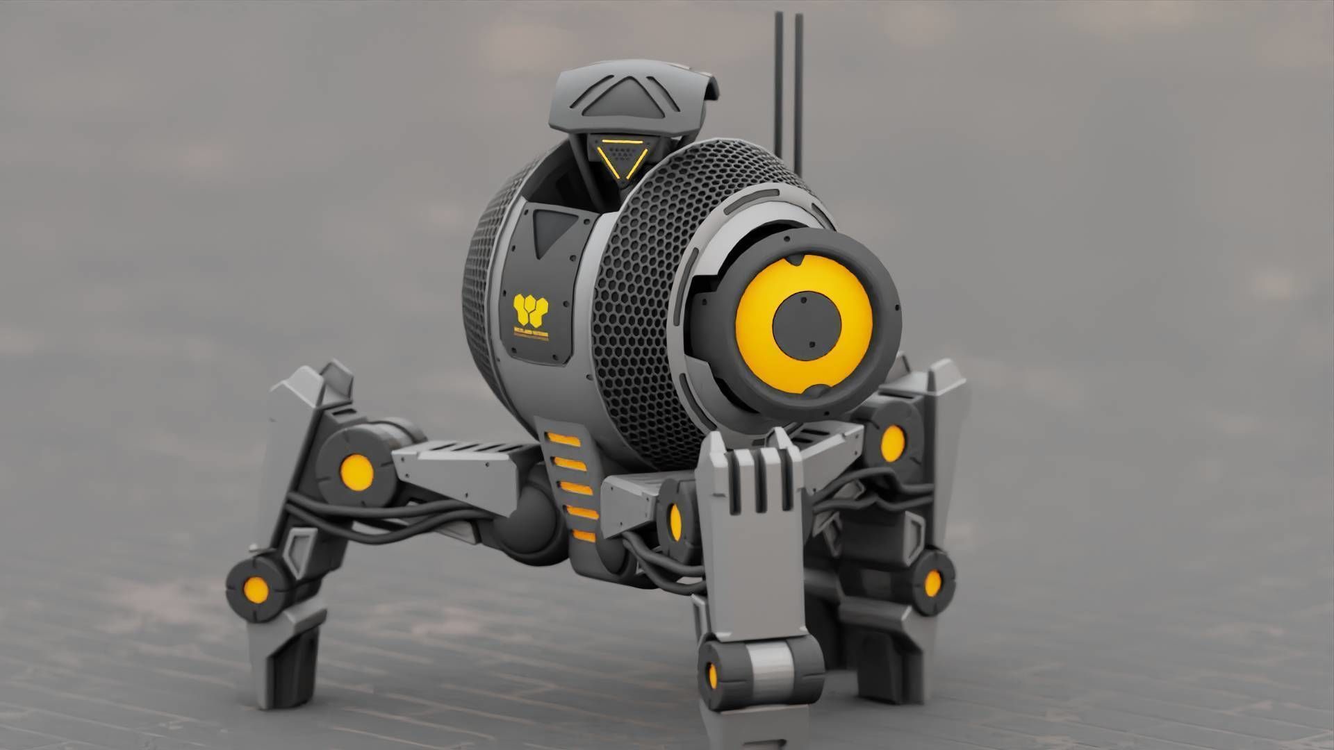 BATTLE DROID IRA rigged animated 3D model_19