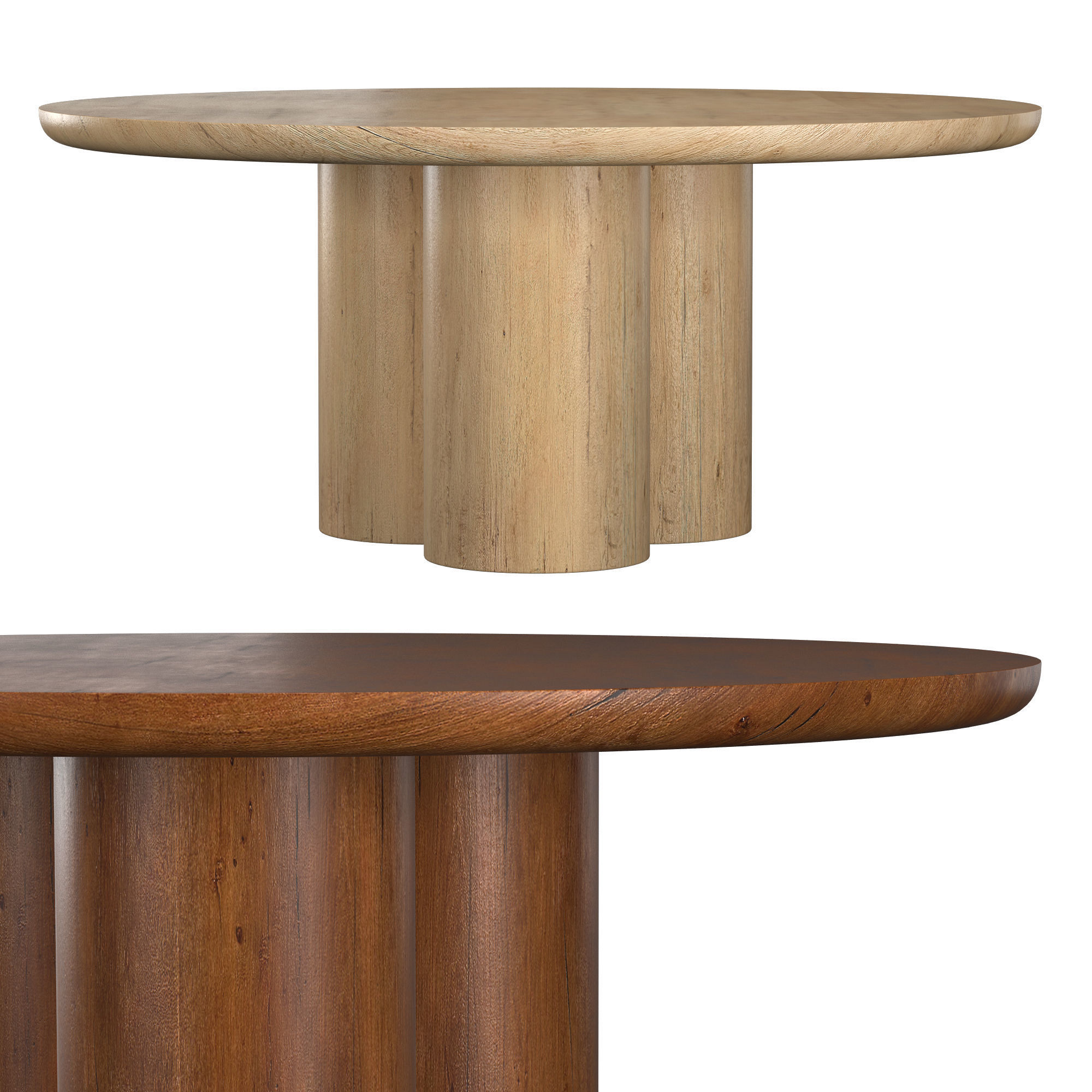 OSLO CYLINDER ROUND DINING TABLE 3D model_0