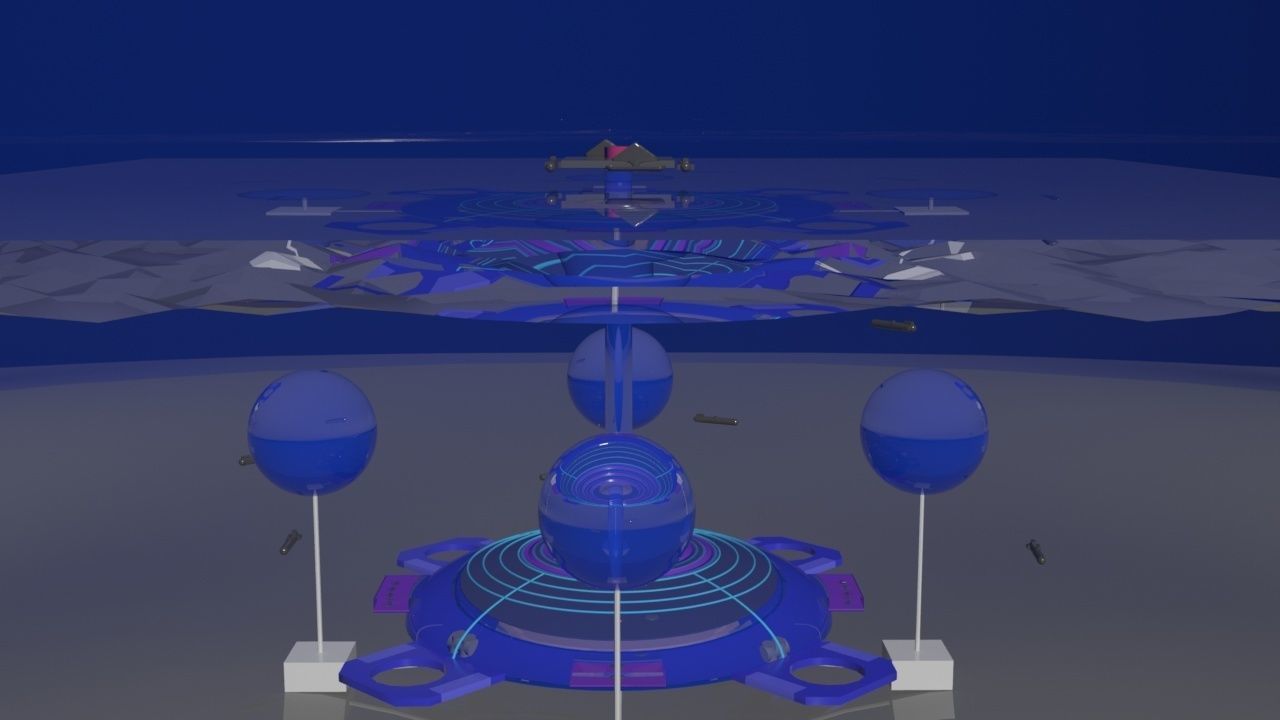 Sub Marine Observatory Aquarium - Concept 3D model_8
